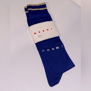 Marni royal gold socks size Large NWT